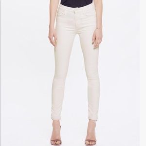 Mother High Waisted Looker Ankle Fray Jeans